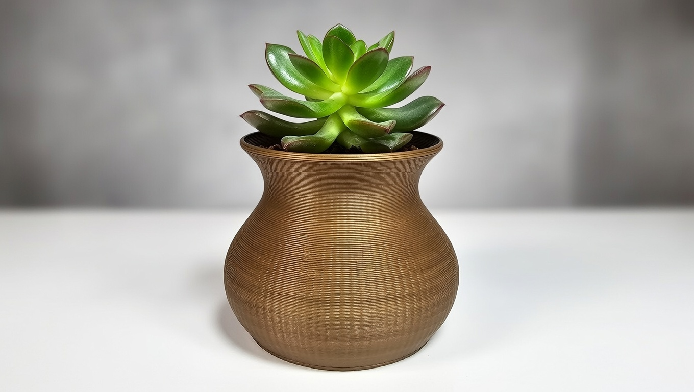 Ribbed Hourglass Planter Pots