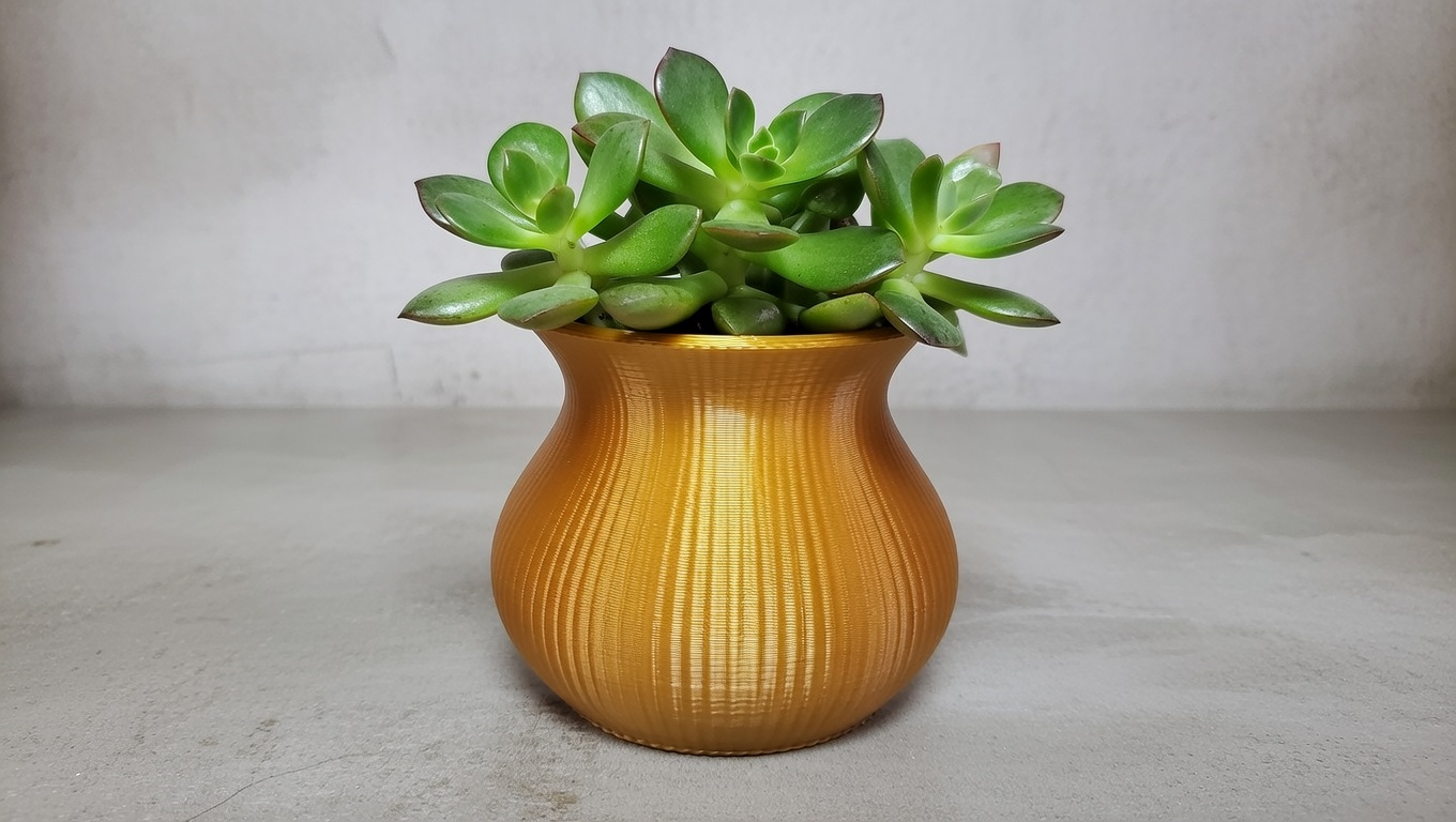 Ribbed Hourglass Planter Pots