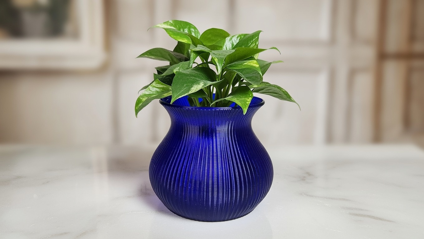 Ribbed Hourglass Planter Pots